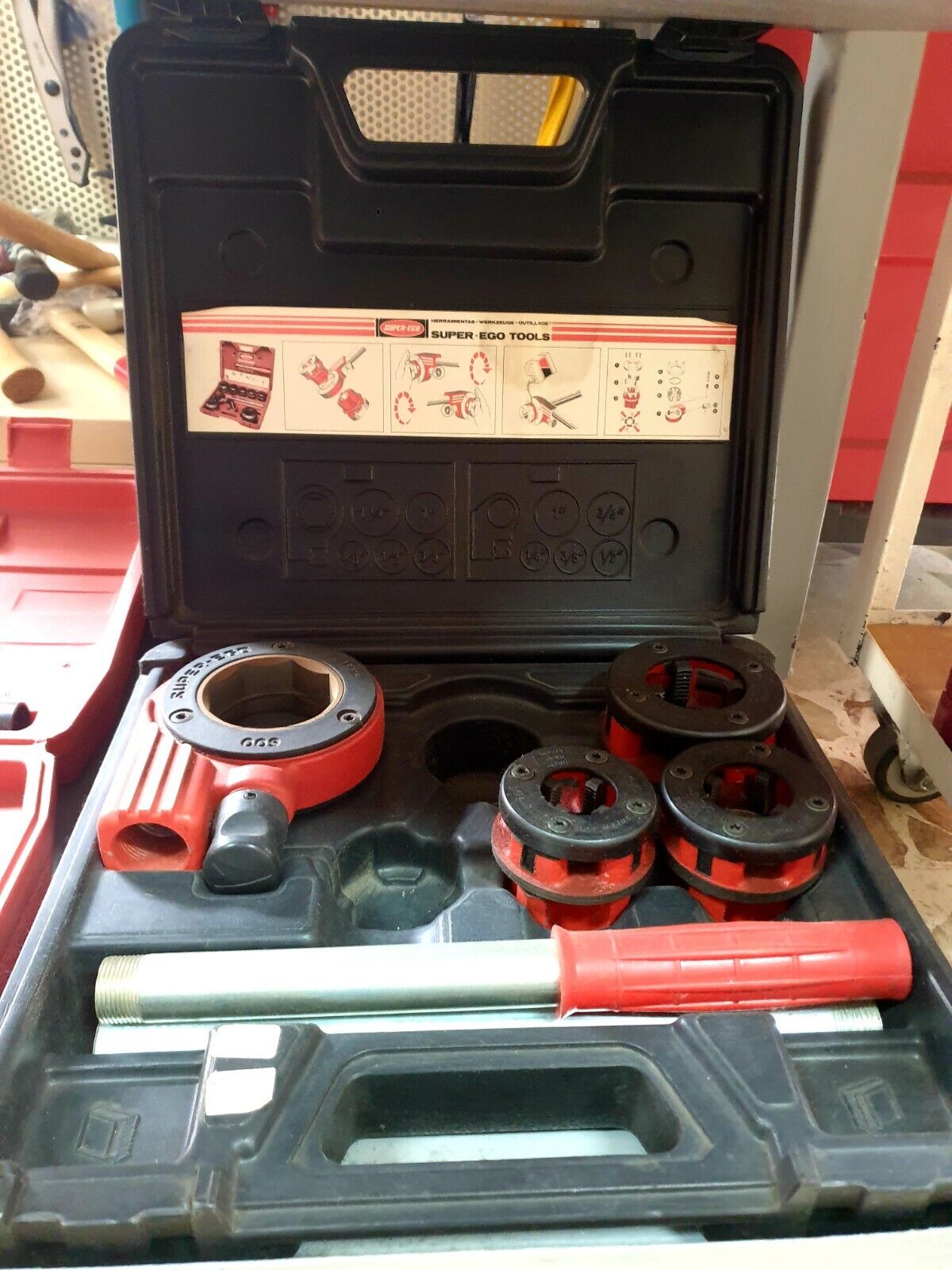 CASSETTA-FILIERA-IDRAULICA-DA-12-A-1-CON-CRICCHETTO-SUPER-EGO-HC104-UTENSILI-175191422947-2