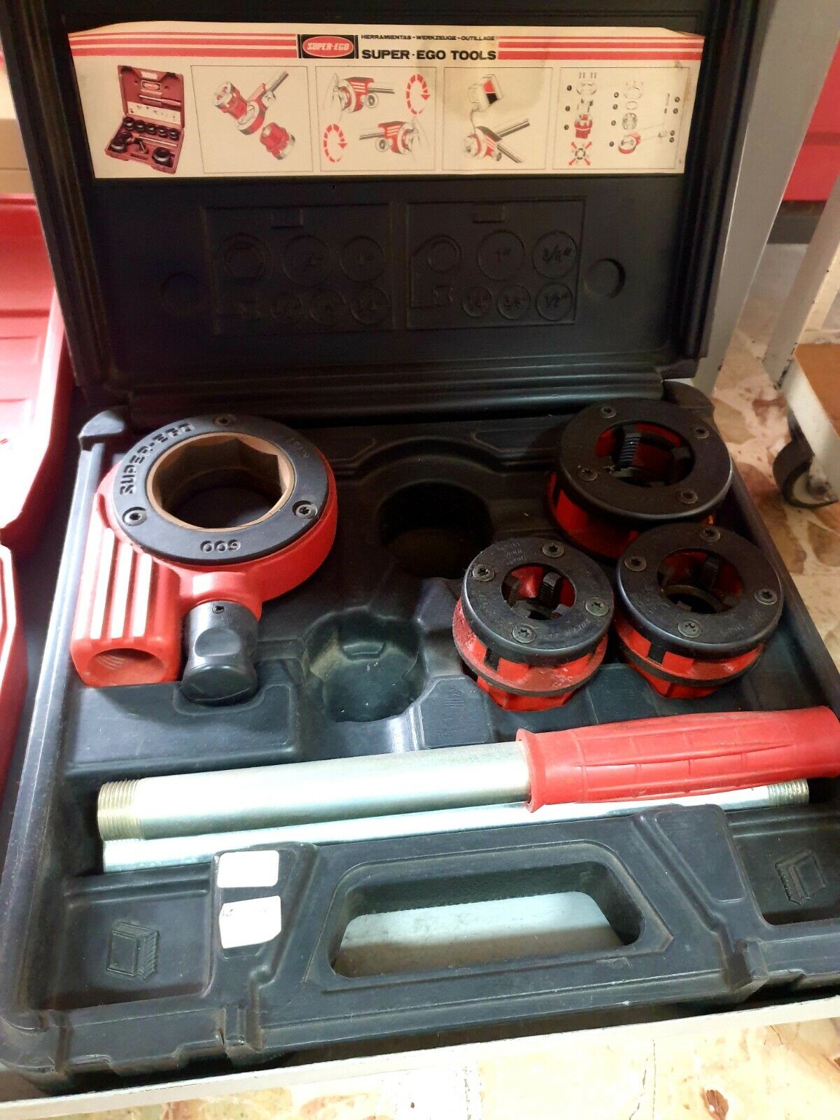 CASSETTA-FILIERA-IDRAULICA-DA-12-A-1-CON-CRICCHETTO-SUPER-EGO-HC104-UTENSILI-175191422947